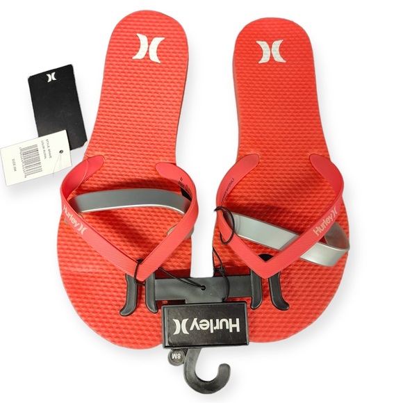 Hurley Women’s Size 7/8 Flip Flop Thong Sandals Brave Floral Pink - Picture 2 of 6